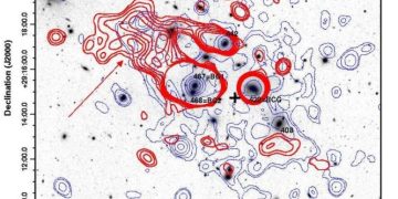 Исследование проливает больше света на рассеянное радиоизлучение от скопления галактик Abell 1213