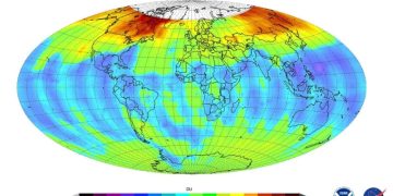 Прибор для измерения озона на спутнике NOAA-21 сделал первое изображение