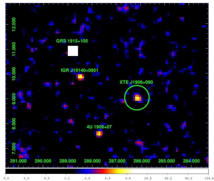 Ученые исследовали неопознанный источник рентгеновского излучения XTE J1906+090
