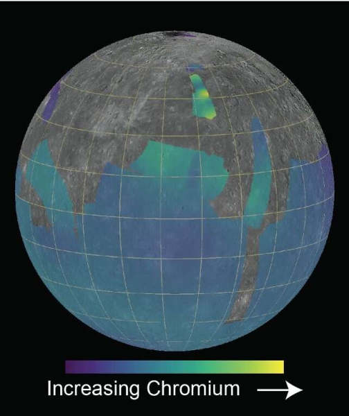 Ученые используют данные миссии NASA MESSENGER для измерения содержания хрома на Меркурии
