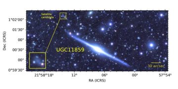 Ученые исследовали ультратонкую галактику UGC 11859