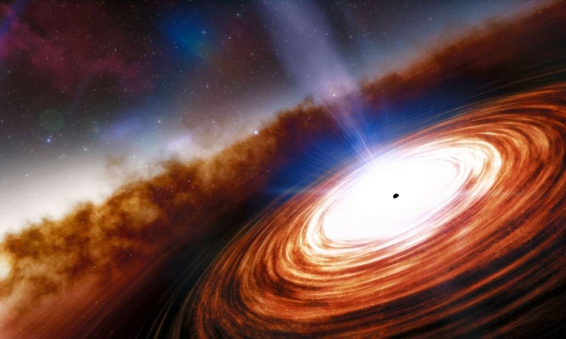 Существование ранней черной дыры в квазаре UHZ1 объяснили прямым коллапсом облака газа