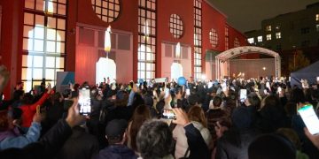 У Еврейского музея прошла молитва за погибших и пострадавших в Израиле