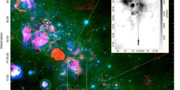 Астрономы обнаружили новую туманность пульсарного ветра и связанный с ней пульсар