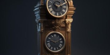 Напольные часы в оригинальном интерьере