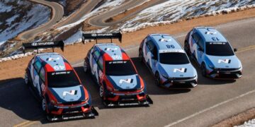 Болиды Ford и Hyundai: электроспорт на Пайкс Пике